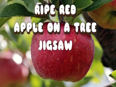 Spil Ripe Red Apple on a Tree Jigsaw
