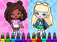 Spil Coloring Book: Aha World Sporty Girl