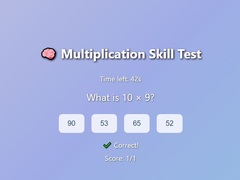 Spil Multiplication Skill Test