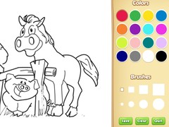 Spil Farm Animals Coloring Book for Kids