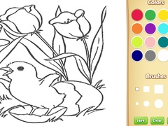 Spil Flowers Coloring Book For Kids