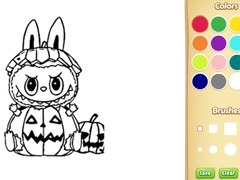 Spil Halloween Labubu Coloring & Drawing Game