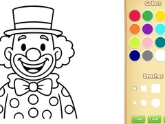 Spil Clown Coloring Book