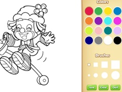 Spil Clown Coloring Pages
