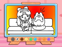 Spil Coloring Book: Toca Life With Pusheen