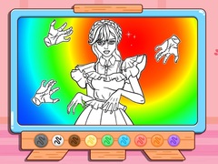 Spil Coloring Book: Wednesday Addams Dancing