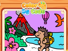 Spil Color By Code Volcano Hedgehog
