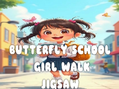 Spil Butterfly School Girl Walk Jigsaw