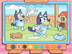Spil Coloring Book: Bluey & Bingo Chasing Play