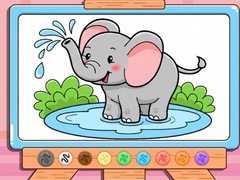 Spil Coloring Book: Cute Baby Elephant