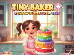 Spil Tiny Baker: Rainbow Buttercream Cake