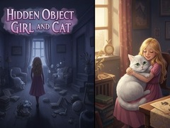 Spil Hidden Object - Girl and Cat