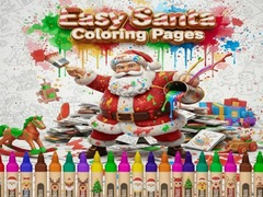 Spil Easy Santa Coloring Pages