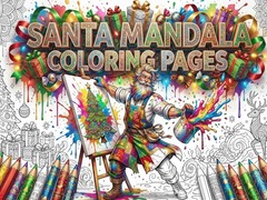 Spil Santa Mandala Coloring Pages