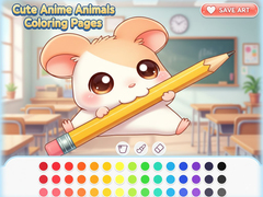 Spil Cute Anime Animals Coloring Pages