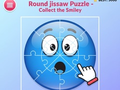 Spil Round jigsaw Puzzle - Collect the Smiley