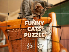 Spil Funny Cats Puzzle