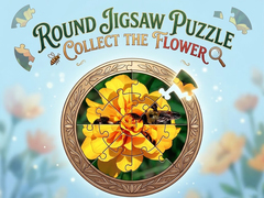 Spil Round jigsaw Puzzle - Collect the Flower