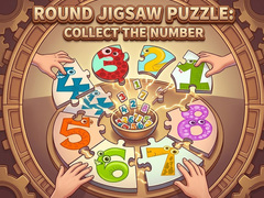 Spil Round jigsaw Puzzle - Collect the Number