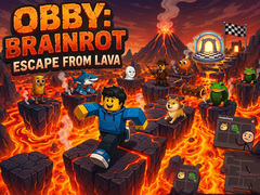 Spil Obby: Brainrot escape from Lava