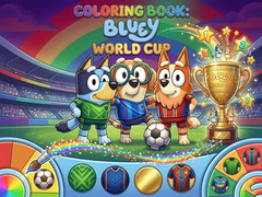 Spil Coloring Book: Bluey World Cup