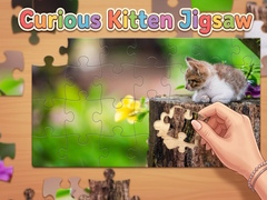 Spil Curious Kitten Jigsaw